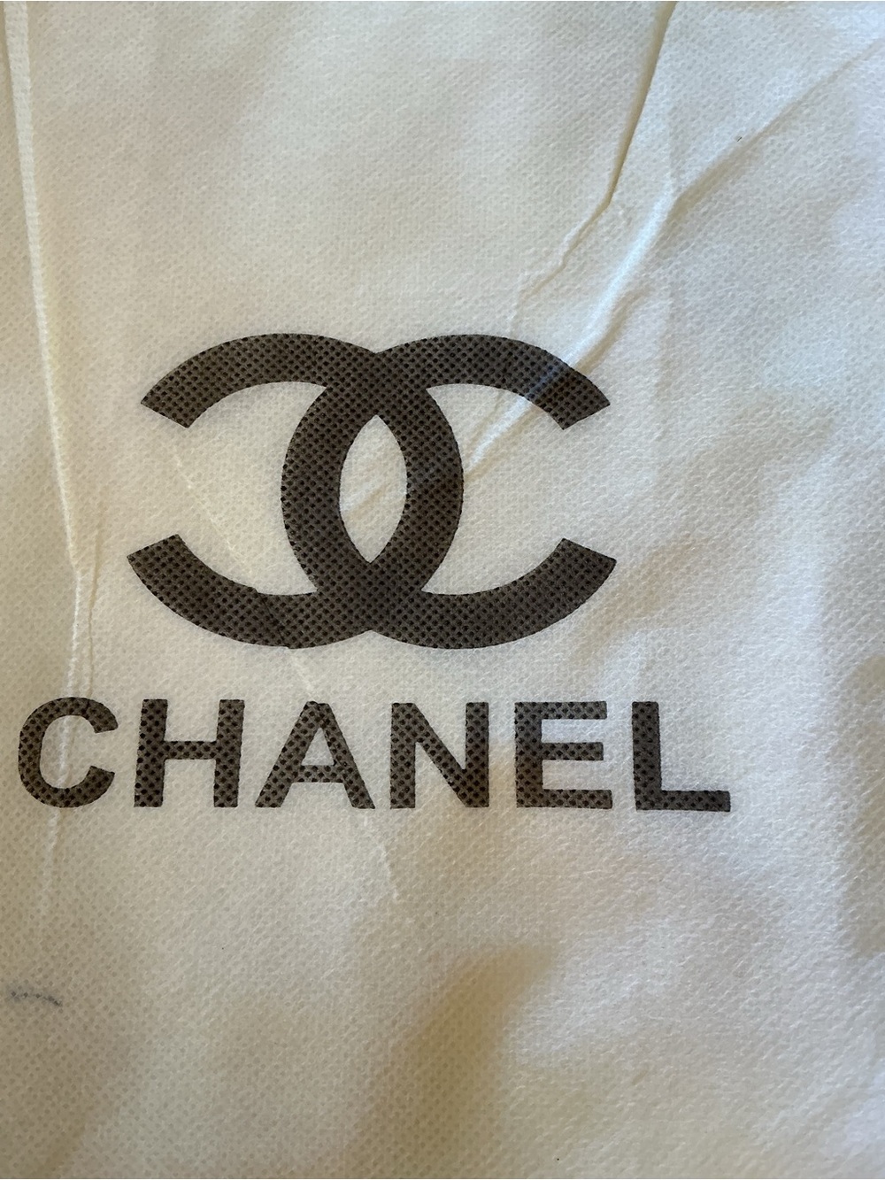 CHANEL White Pouch with Black CC Logo - Picture 3 of 5